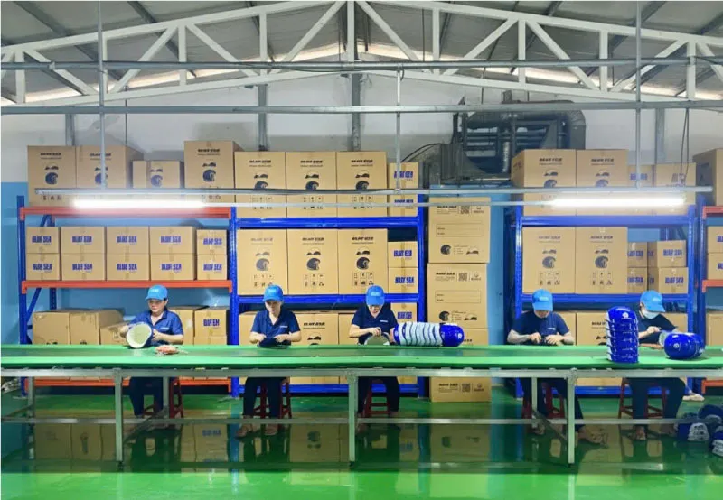 Khu vực phân loại và lưu trữ nguyên vật liệu sản xuất